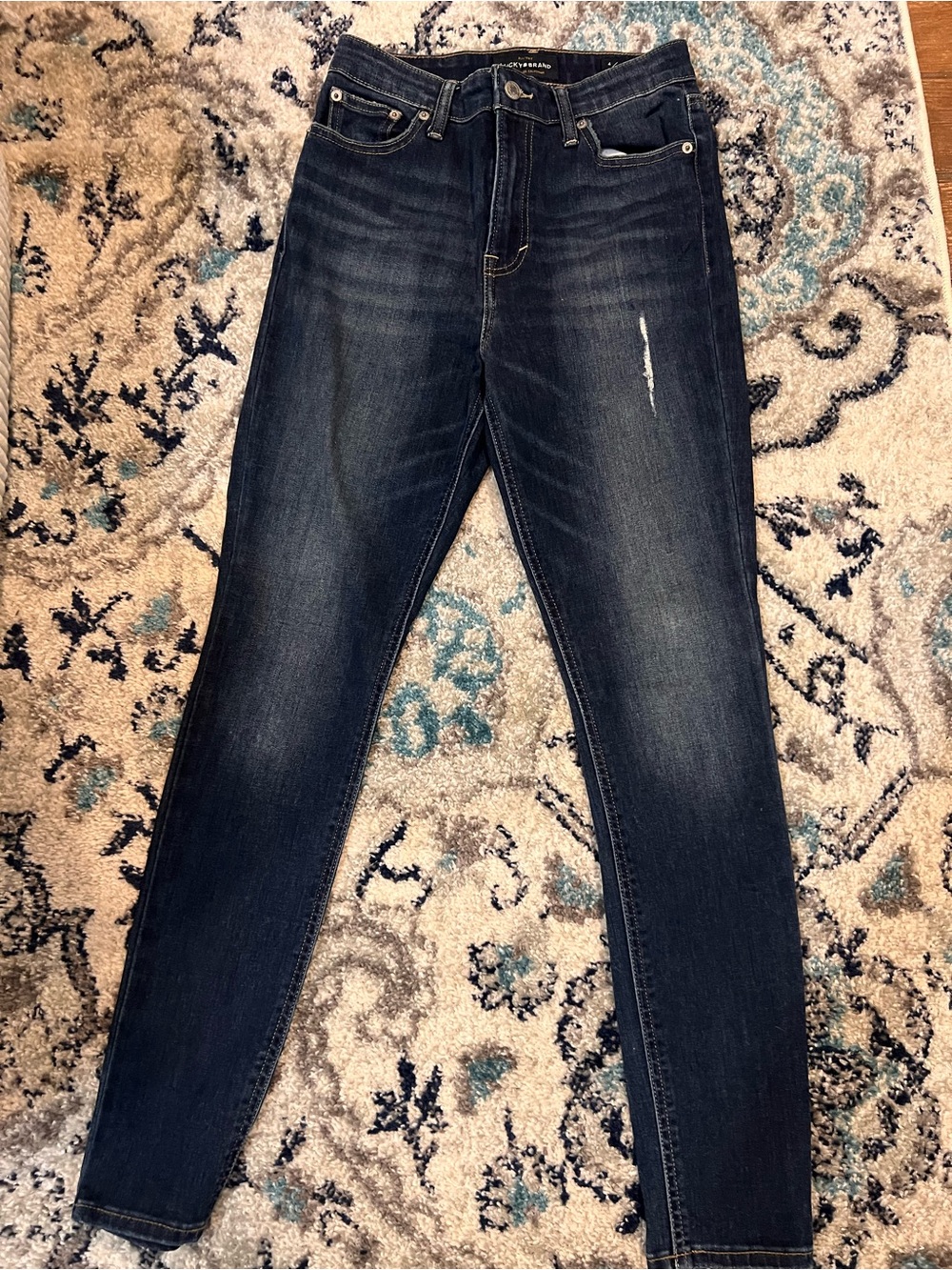 Lucky Brand Women's Skinny Jeans in Dark Wash Blue Bridgette Skinny